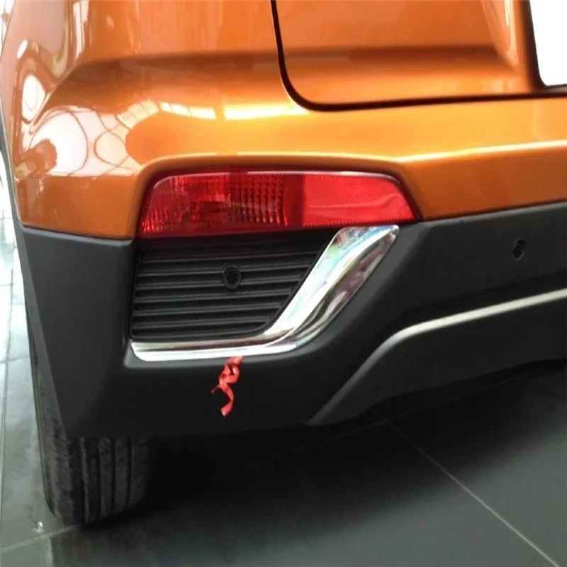 Pasujące do Hyundai Creta IX25 2016-2018 chromowane akcesoria samochodowe ABS Auto tylne światła przeciwmgielne wykończenie ramy lampy świetlnej cekiny naklejki 2 sztuk/zestaw
