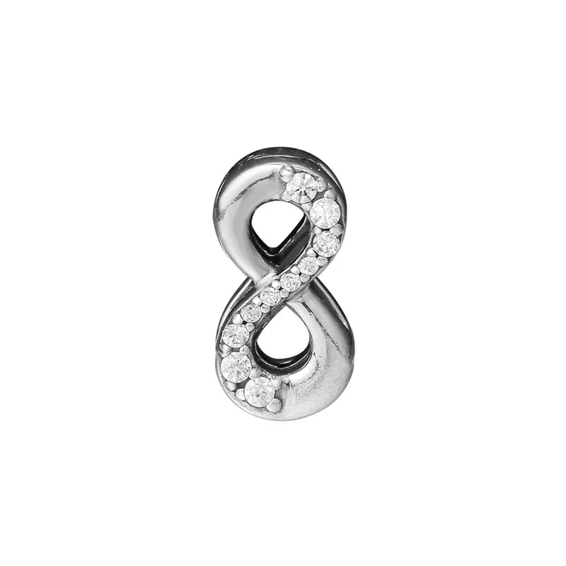 

Infinity Sign Clip Crystal Reflexions Beads for Jewelry Making Sterling Silver 925 Jewelry Charm Beads for Reflexions Bracelets