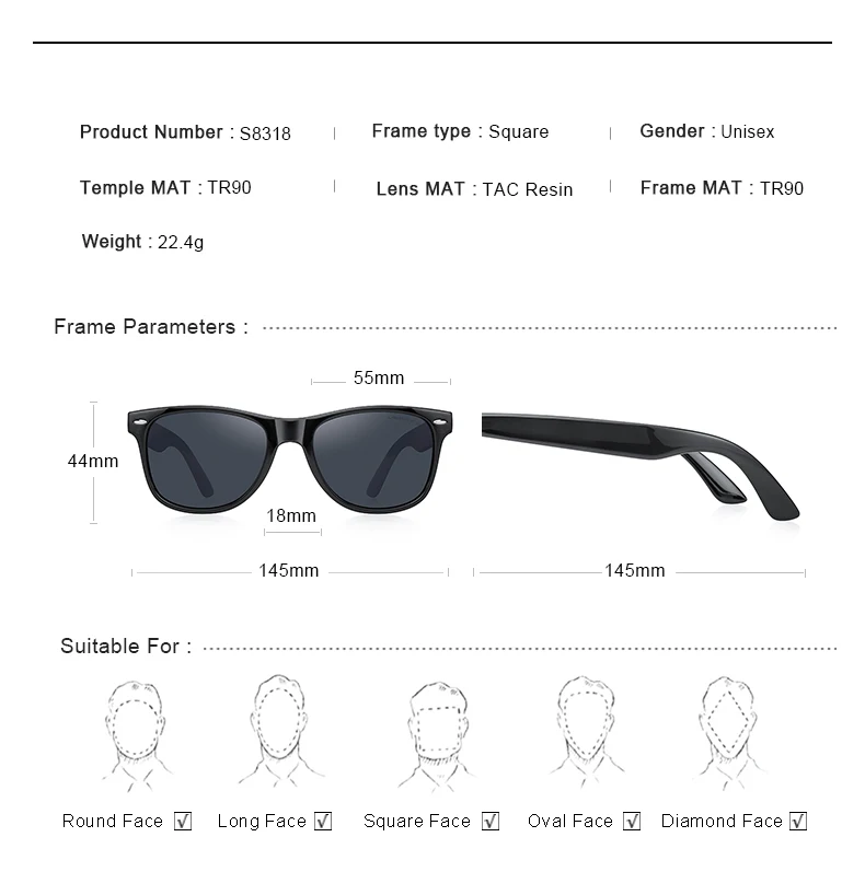 MERRYS DESIGN Men Polarized Sunglasses For Women Classic Retro Rivet Sunglasses For Driving Fishing Outdoor Shades S8318