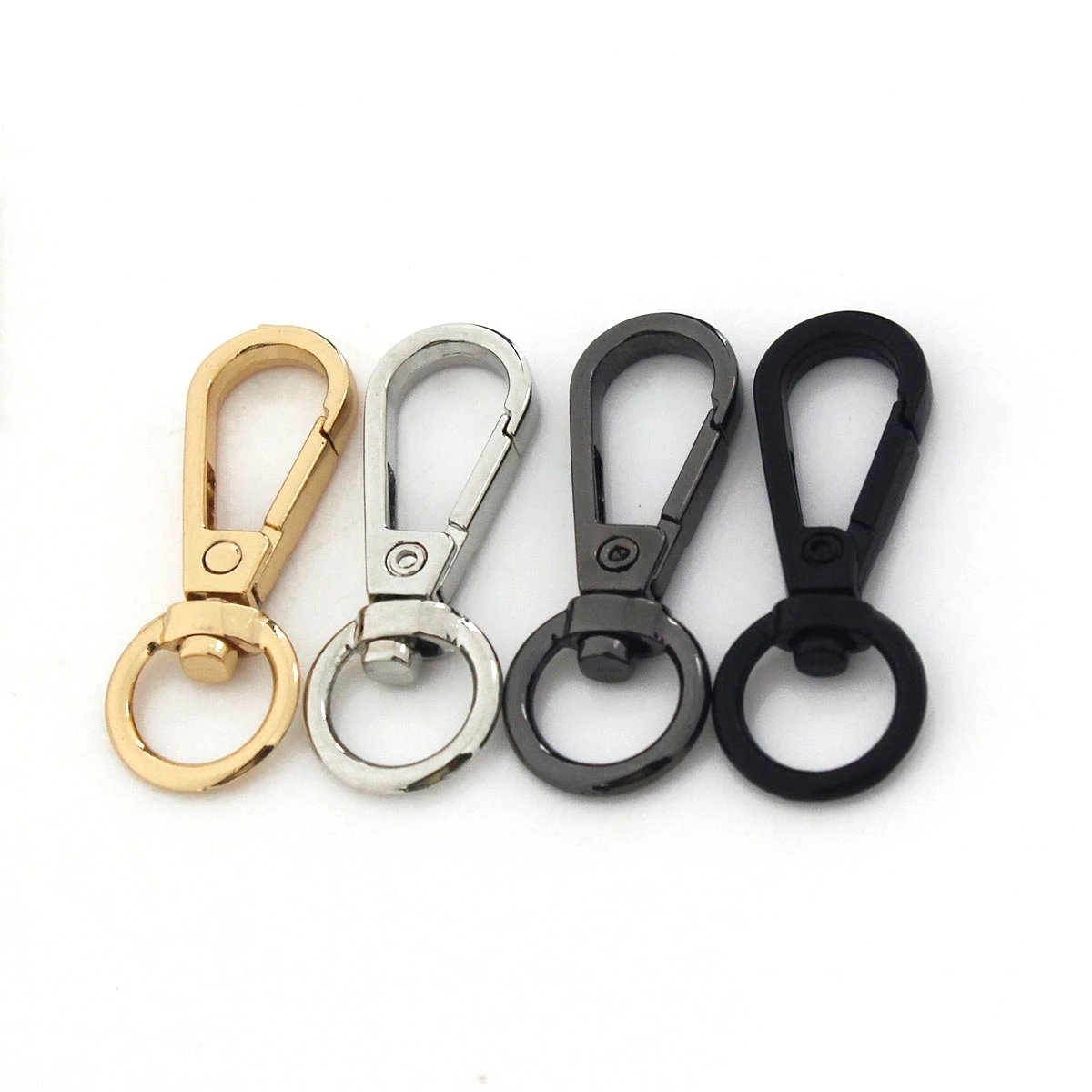 1pcs Metal Swivel O-ring Eye Snap Hook Trigger Clasps Clips for DIY Leather Craft Bag Strap Belt Webbing Keychain 42mm