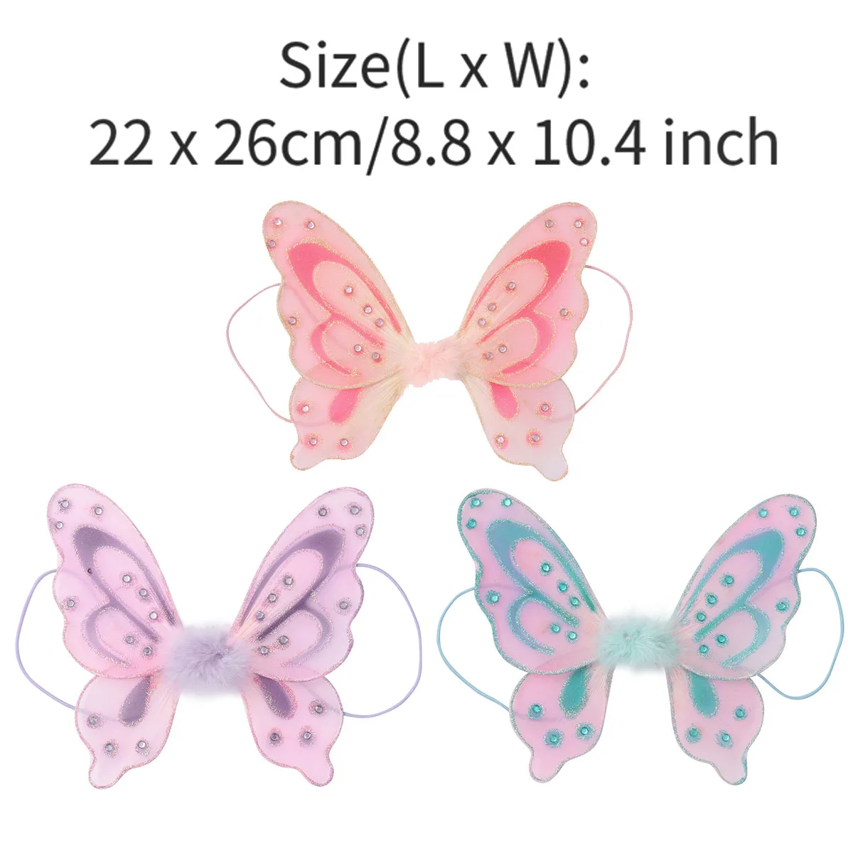 Fairy Elf Engelenvleugels Vlindervleugels Kinderen Meisjes Vrouwen Shiny Halloween Cosplay Kostuums Fotografie Prestaties Accessoires