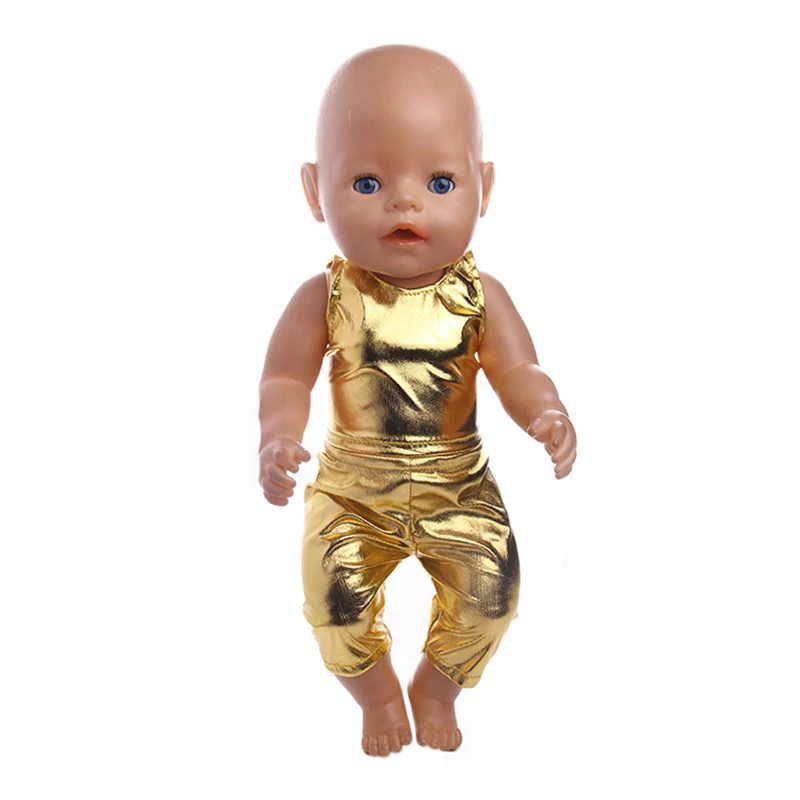 Doll Clothes Color T-Shirt Suit Fit 18 Inch American Doll And 43cm Baby New Born Doll，Our Generation ,DIY Gift For Children\'s