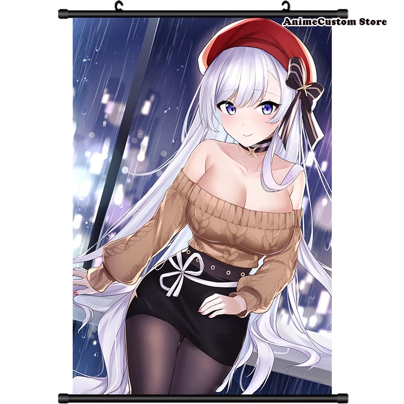 Hms Belfast Game Azur Lane Cosplay Sexy Meisje Muur Scroll Roll Schilderen Poster Hangen Poster Home Decor Collectible Decor Gift