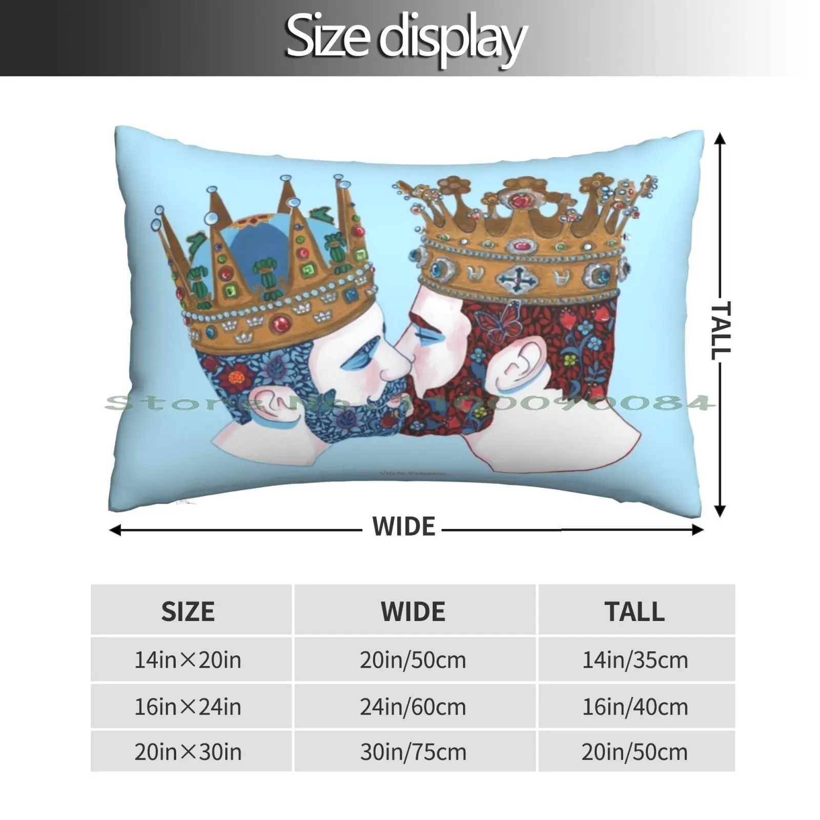 Zwei K?nigreiche Pillow Case 20x30 50*75 Sofa Bedroom Gay Art Queer Gls Beard Male Art Men Long Rectangle Pillowcover Home