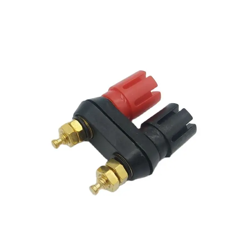 Dual Output 4Mm กล้วยปลั๊ก Binding Post สำหรับลำโพงเครื่องขยายเสียง1Pcs