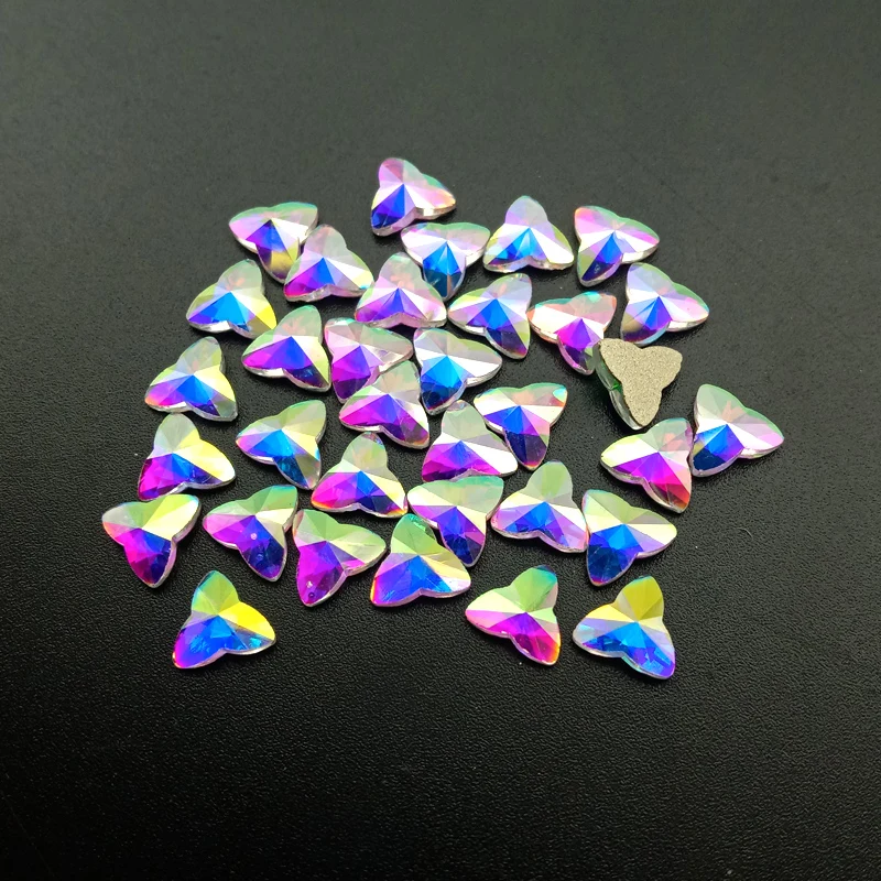 YL 7mm Clover AB 1440pcs Customizable Color/Size Crystal Nail Diamond Stone Strass Glass Rhinestone for 3D Nail Art Decoration