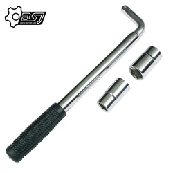 Telescoping Lug Wrench Spanner Lug Wheel Wrench with Sockets Wrench Car Repair Tools 17/19, 21/23mm