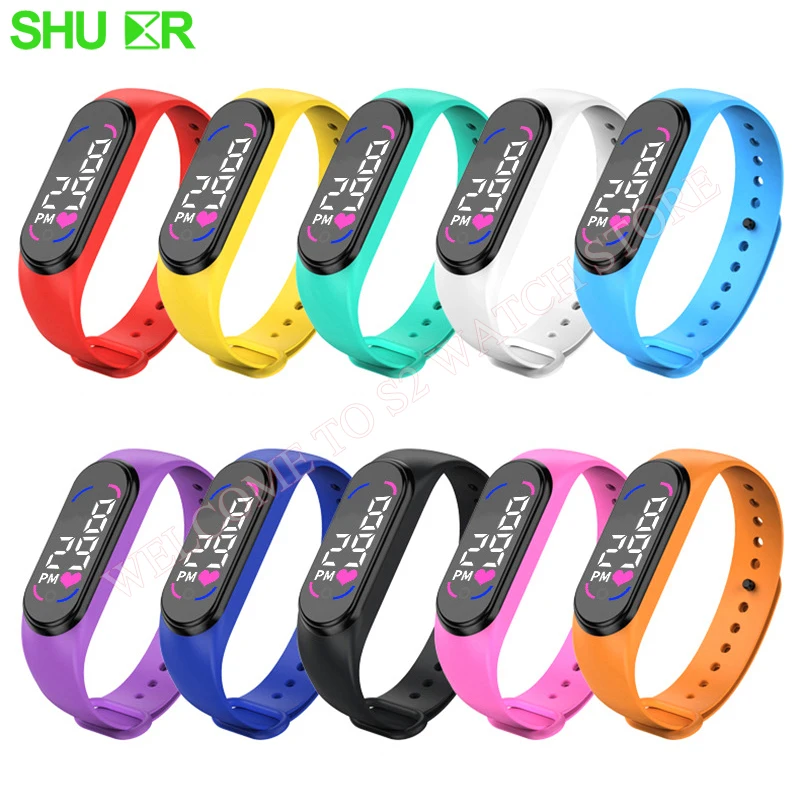 

Rainbow Strap Boys Watches Kids New Silicone Elegant Girl Wrist Watches Sport Children Watch Digital Waterproof Clock Best Gifts