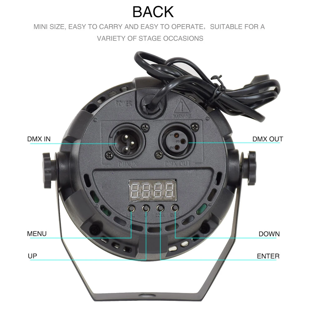 Mini budgétaire de scène LED Par RGBW, éclairage à effet DMXorgDJ pour KTV Bar Party