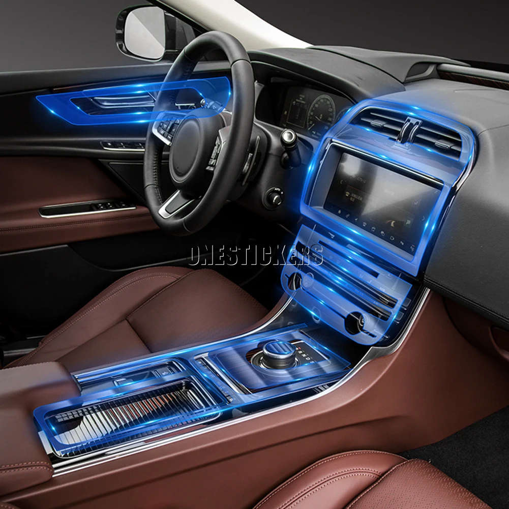 For Jaguar F-Pace f pace X761 XE X760 XF X260 Car Accessories Center Console Gear Central Navigation Full Set TPU Protector Film