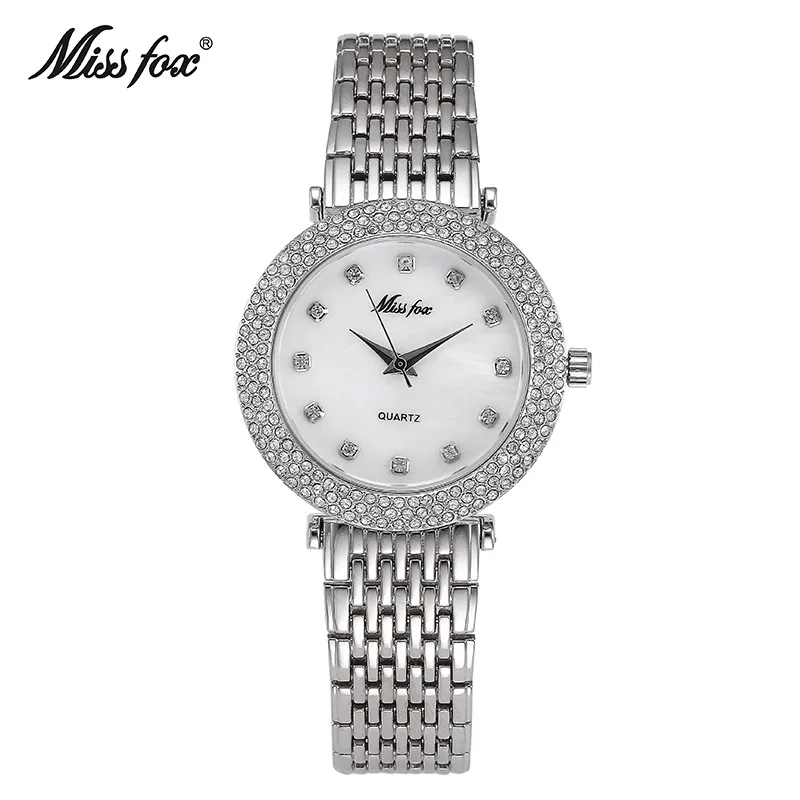 MISSFOX Shockproof Waterproof Watch Fashion Imported-China Erkek Saat Diamond Carnaval Stainless Steel Bu Bayan Kol Saati Watch