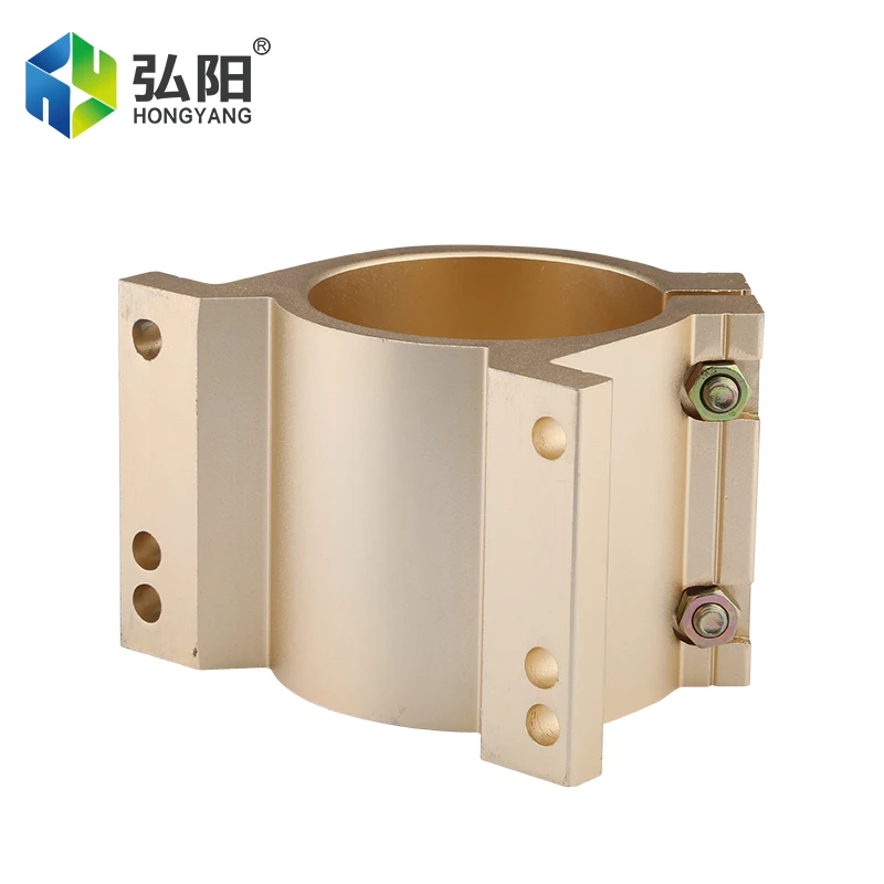 CNC Milling Machine Spindle Golden Tilting Clamp 65 80mm Motor Clamping Holding Seat Fixed Aluminum Profile Bracket