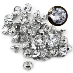 Crystal Round Rhinestone Buttons for Clothes, Sewing Buttons, Sofa Buttons, Home Decor, 18mm, 20mm, 25mm, 50 PCs/Lot