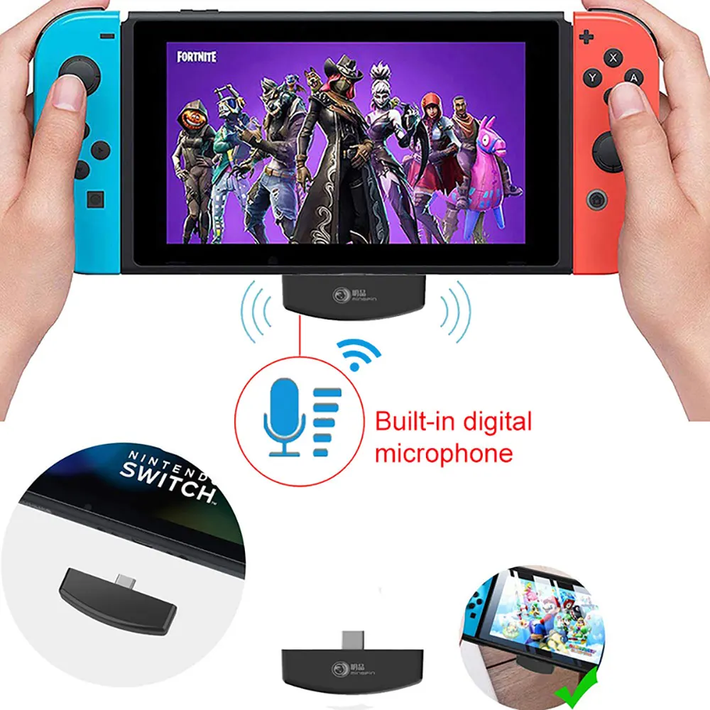 سماعة لاسلكية تعمل بالبلوتوث اوديو يو اس بي محول العاب اوديو يو اس بي محول ل ان اس سويتش لايت PS4 PS3 سماعة رأس بخاصية البلوتوث