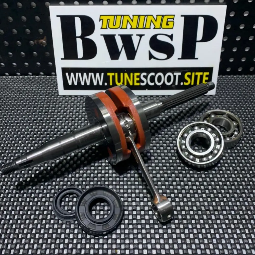 JOG50 Crankshaft 41.4 +2.2mm Long Stroke Crank With Bearings And Oil Seals Set Tuning Engine Parts Connecting Rod Jog 50 Modify