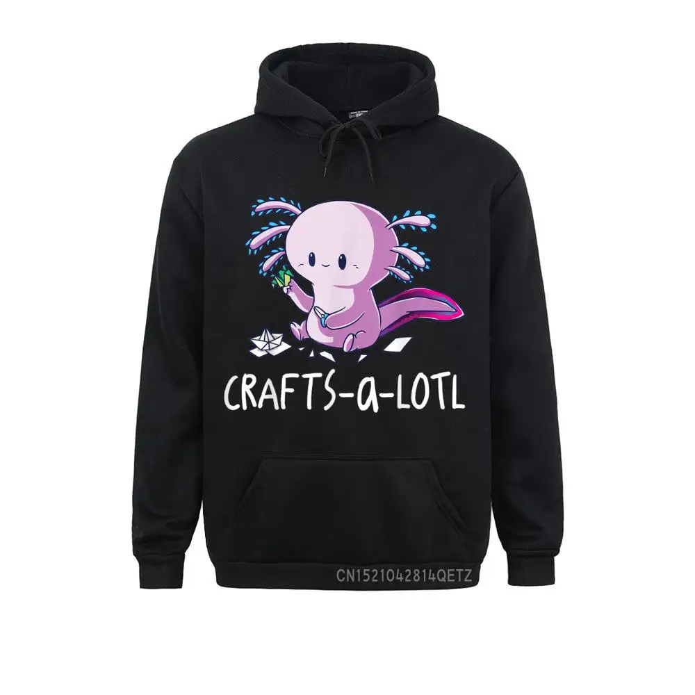 Hip Hop Crafts-A-Lotl Funny Hand Crafting Arts Axolotl Scrapbooking Men Sweatshirts Prevailing Long Sleeve Hoodies Sportswears