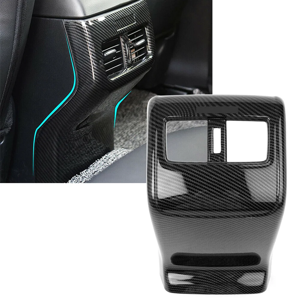 

1X углеродное волокно ABS автомобильный задний подлокотник вентиляционное отверстие накладка для Honda Accord 10 2018 2019 2020 2021 2022