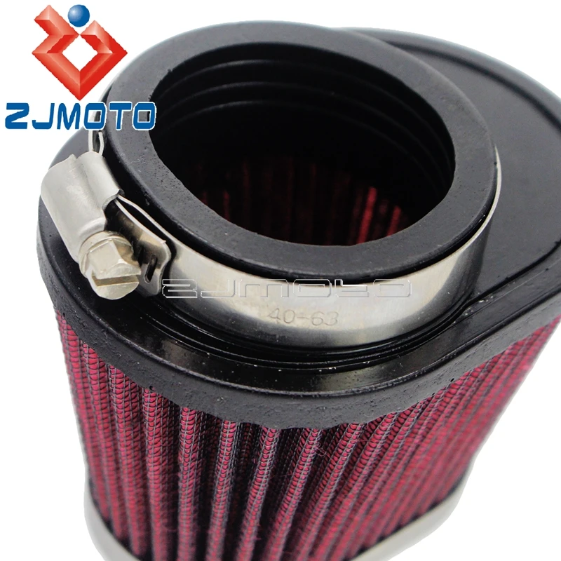 Motorcycle Custom Assembly Universal For Yamaha Honda Suzuki CBR CBF GSXR GXR 48/52mm Air Intake Cone High Flow Filter Cleaner