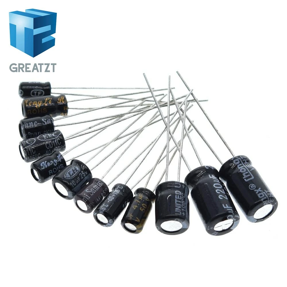 120pcs 12 value kit 1uF-470uF Electrolytic Capacitor Package for arduino 1UF 2.2UF 3.3UF 4.7UF 10UF 22UF 33UF 47UF 100UF 220UF