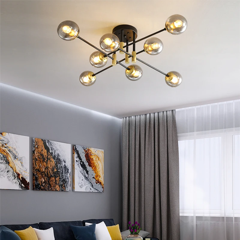 Simple And Modern Led Ceiling Lamp Golden Living Room Bedroom Dining Room Study Home Lighting New Designer Ceiling Lamp