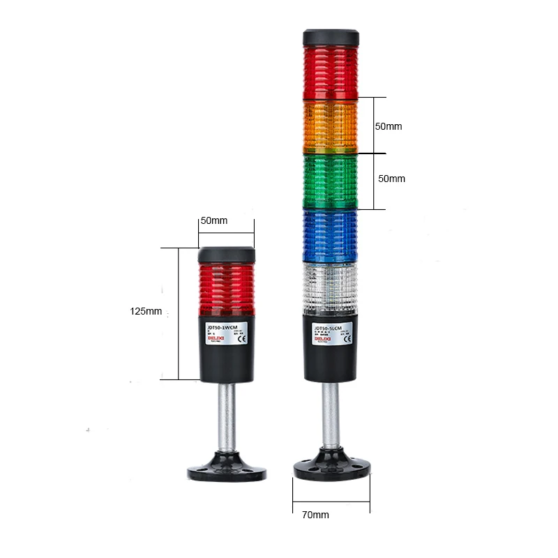 Grosir Lampu Susun Industri Multilapis Lampu Menara Sinyal LED Peringatan Alarm Lampu Bel Keselamatan untuk Mesin Lampu Alarm 3 Lapis