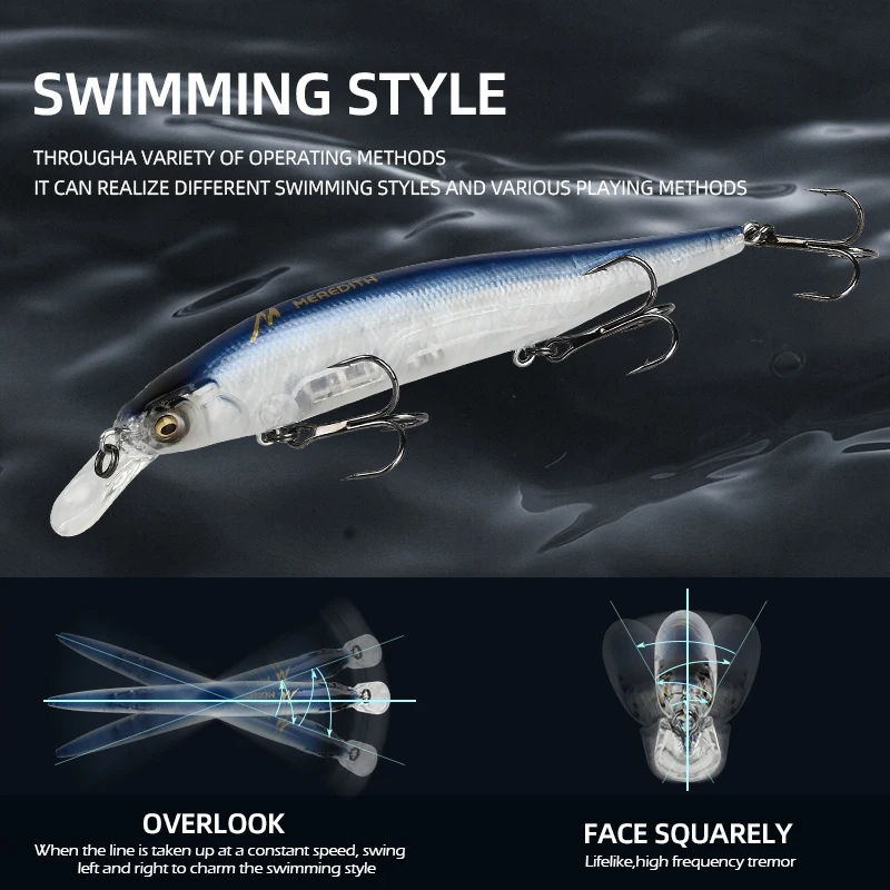 Image 4: MEREDITH ITO SHINER-115SP système de poids d'innovation leurres de pêche supérieurs vairon Wobbler qualité matériel de pêche crochets pour la pêche