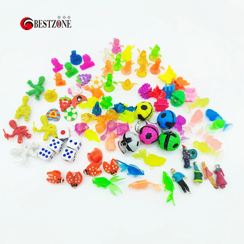 50Pcs Many Different Styles Plastic Figure Toys Dolls Mini Small Size Cartoon Animal Model For 32MM Surprise Ball Capsules Toy