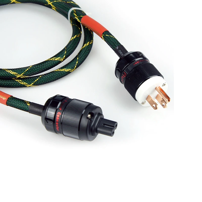 Hi-Fi XLO OFC Power cable EU/US power plug Figure 8 C7 IEC connector Amplifier CD DVD player audio AC power cord