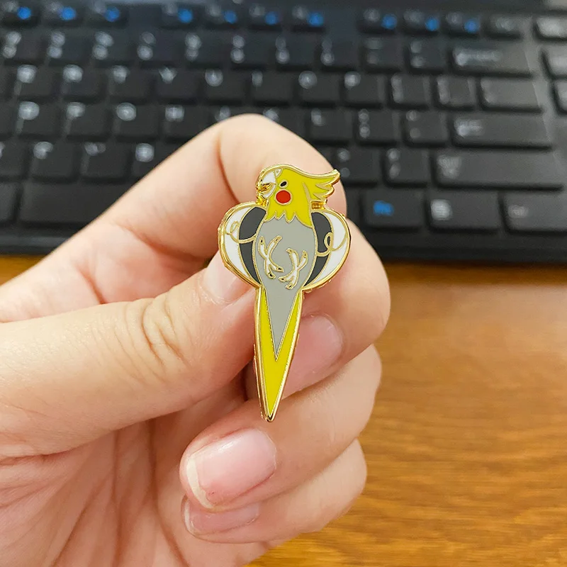 Beautiful Pet bird Cockatiel enamel pin Parrot pin