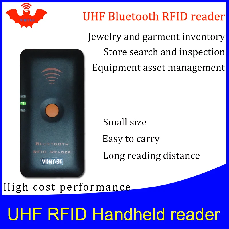 

UHF RFID-считыватель карманный портативный портативный считыватель Bluetooth подключается к мобильному телефону простой в использовании небольшой сканер RFID-метки писатель копир