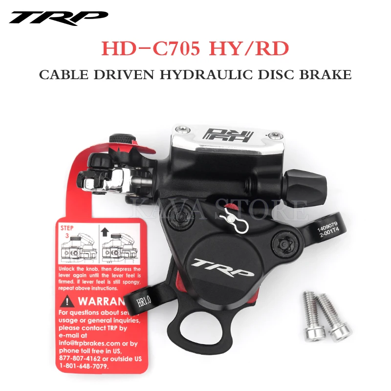 

TRP HD-C705/C610 Cable Actuated Hydraulic Disc Brake Open System Dual Piston Brakes Calipers 225g For CX Road Bike Disc brake