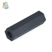 50pcs Black Nylon Spacer Screws #4