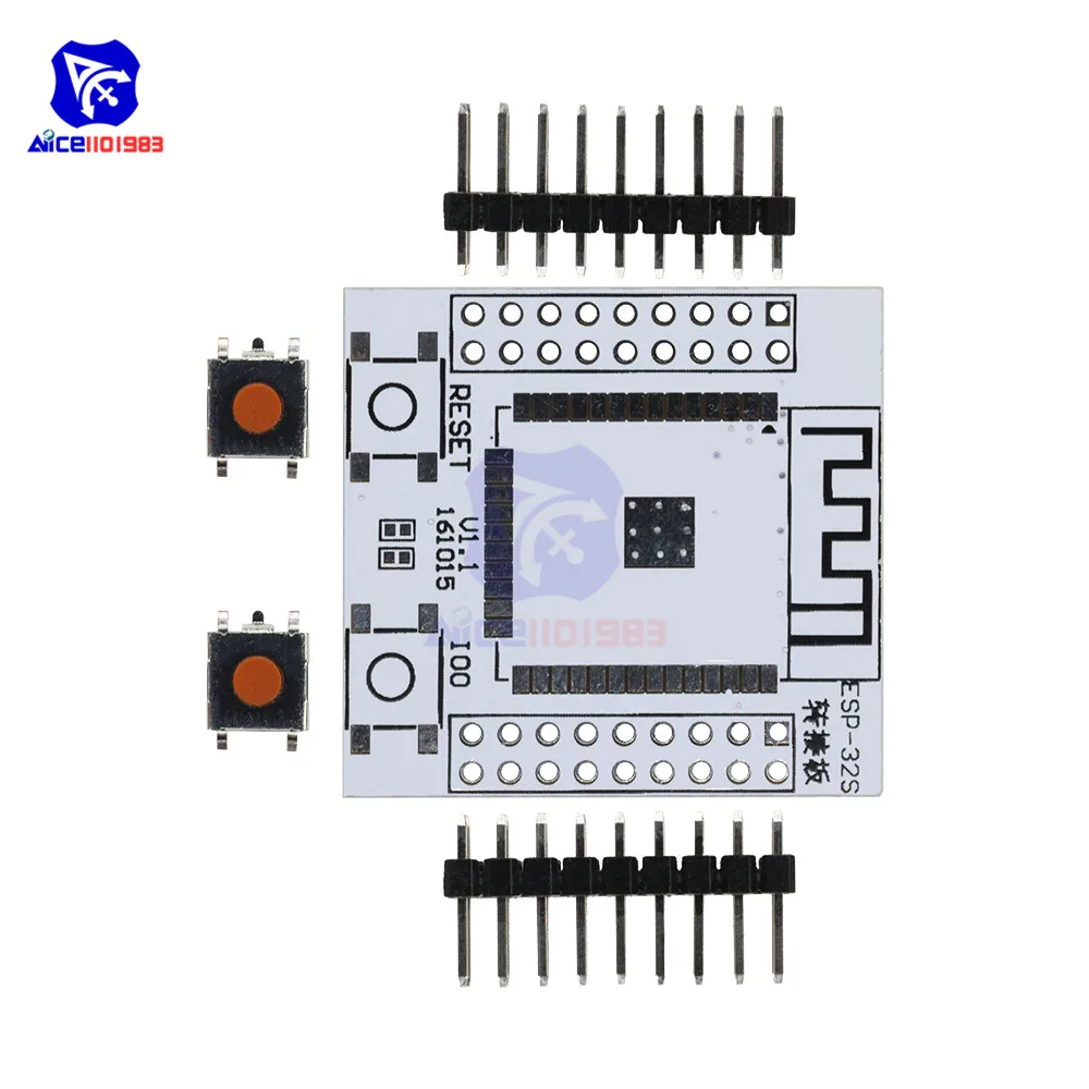 diymore ESP32 ESP-32 ESP32S IO Converter Adapter Base Board Pinboard with 4 Row Pins for ESP-32S Wireless WiFi Bluetooth Module