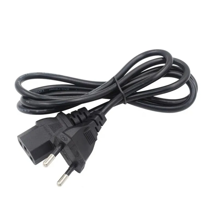 Universal 2-prong AC power cord cable lead EU US to IEC 320 C13 for Laptop Charger Power Cords 1.2M