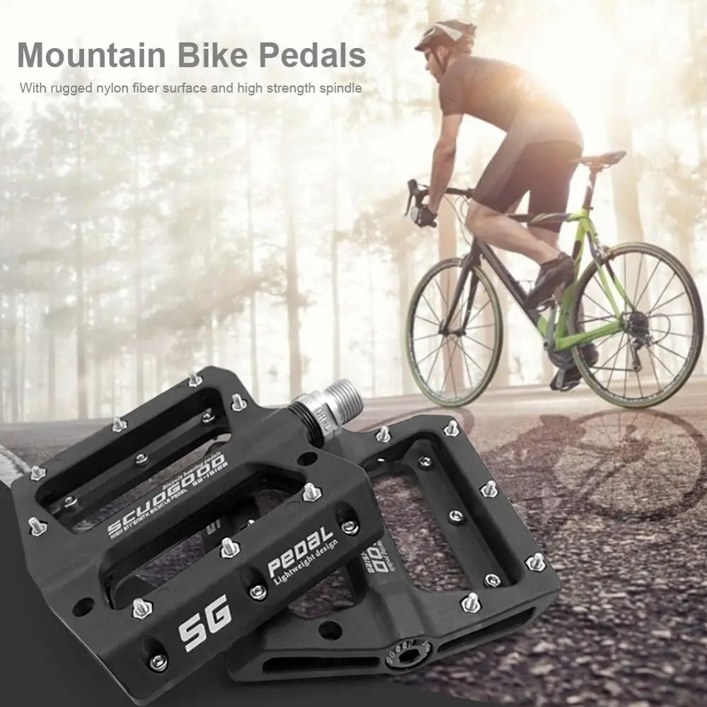 Ultra-light Rock&bros PedaMountain Bike Bicycle Pedals Nylon Fiber 4 Colors Big-foot Road Bike Bearing Pedals Bicycle Bike Parts