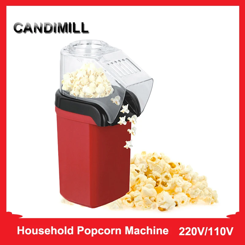 CANDIMILL Mini Home Popcorn Machine Hot Air Oil-free Popcorn Popper Maker DIY Corn Popper Children Gift 110V 220V