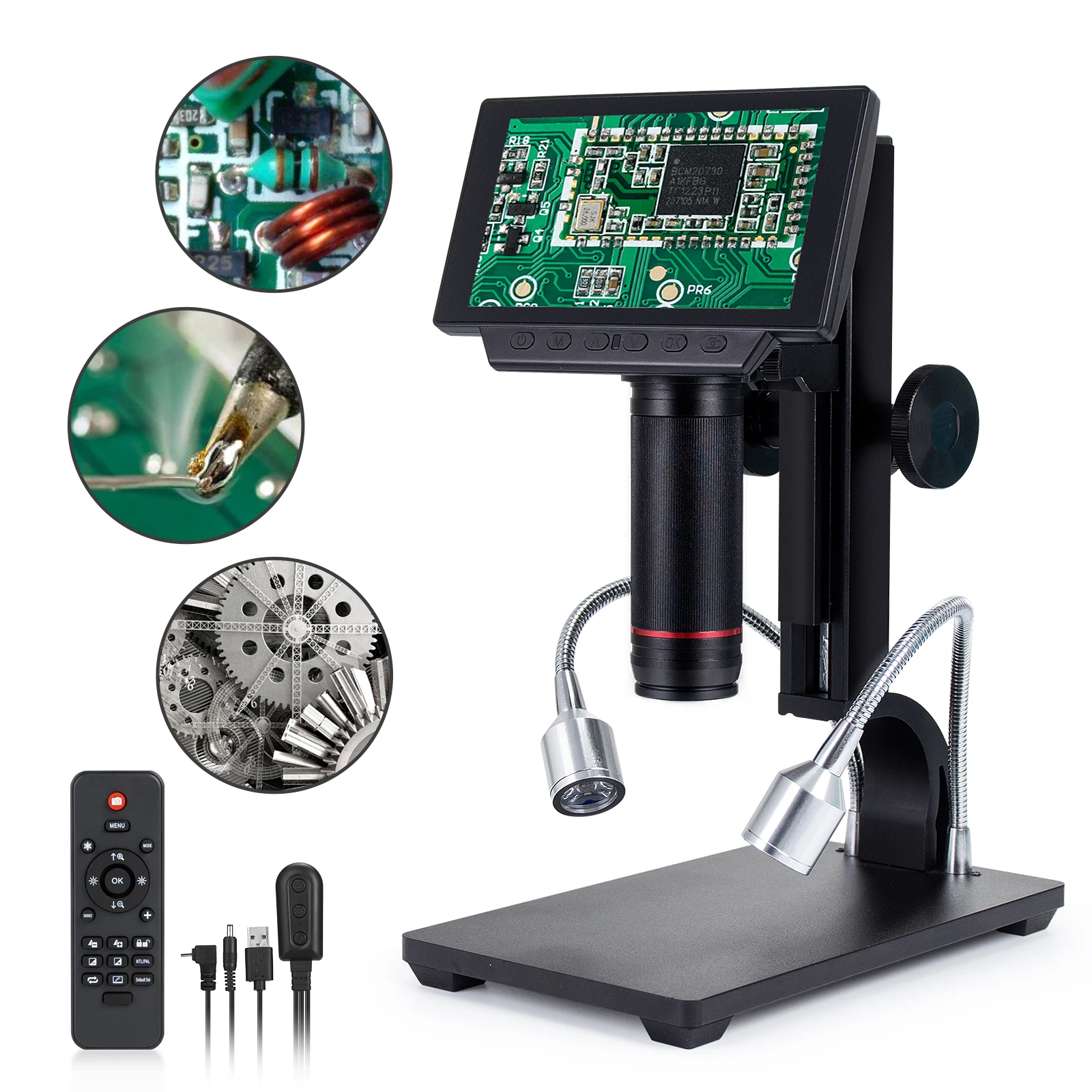 Andonstar HDMI Digital Microscope Support HDMI ADSM302 Long Object Distance For Phone Watch Repair PCB Soldering Tool BGA