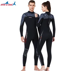 Mute complete per uomo e donna, tute da sub in Neoprene, tuta da nuoto con Zip posteriore, manica lunga intera, sport acquatici, 3mm