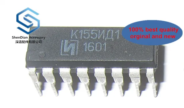 1pcs only new K155ID1 K155 DIP16 Glow Digital Tubes Clock Driver IC Chip Decimal BCD Nixie Clock