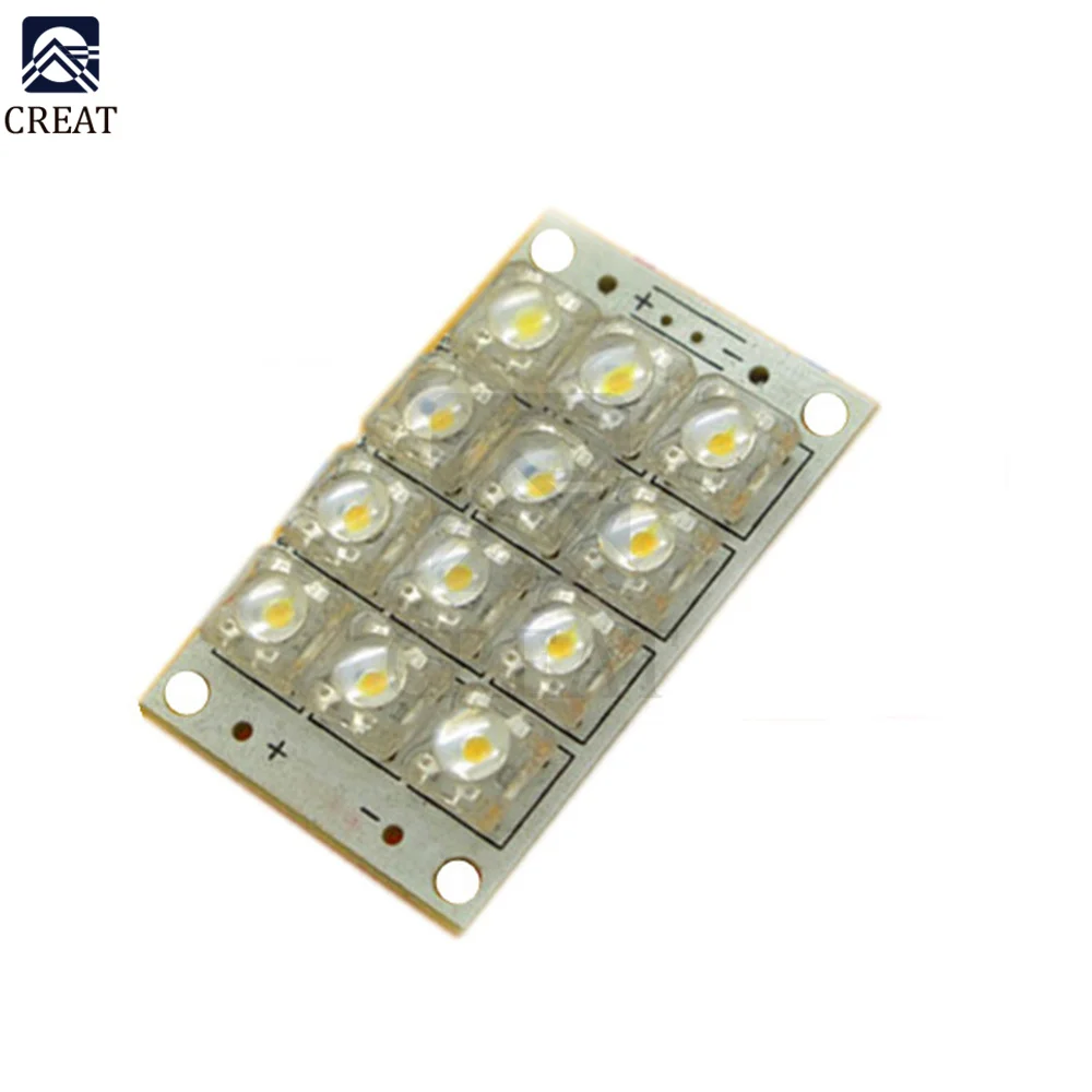 12 LED Super Bright White LED Piranha Board Night LED Lights Lamp Module Board Diy Kit DC 3V-5V