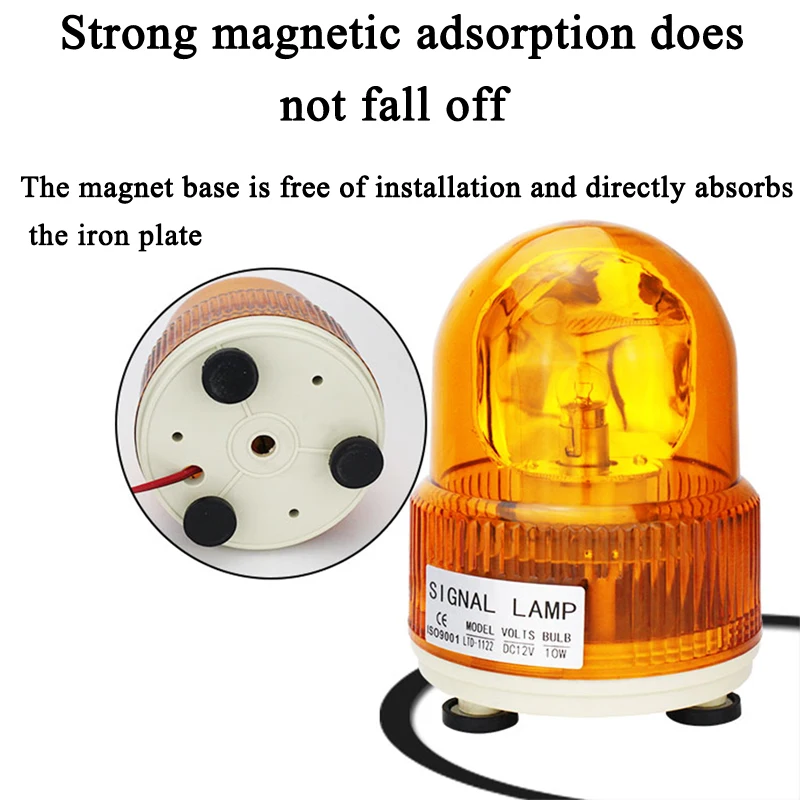 School bus dome light rotating flashing warning light yellow flashing car dome light 12v ceiling light cigarette lighter car 24v