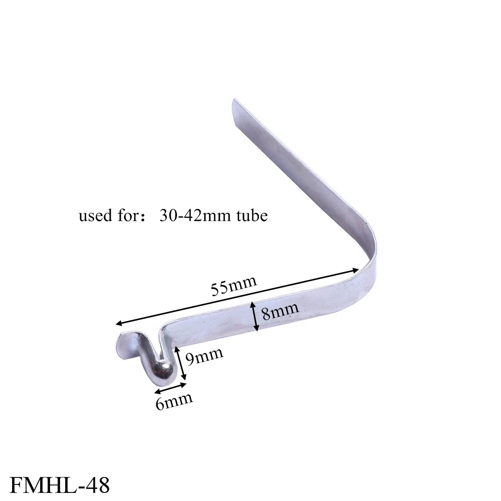 Perno di bloccaggio del pulsante del palo rotondo della clip della molla piana nichelata fabbricazione 5pcs per il tubo di 20mm