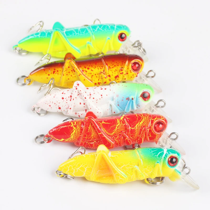 1/5pcs 3.5g 5.5cm 2020New Minnow Fishing Lure Wobbler Insect Mini Casting Floating bait Fishing Hard Bait Lures Minnow Crankbait