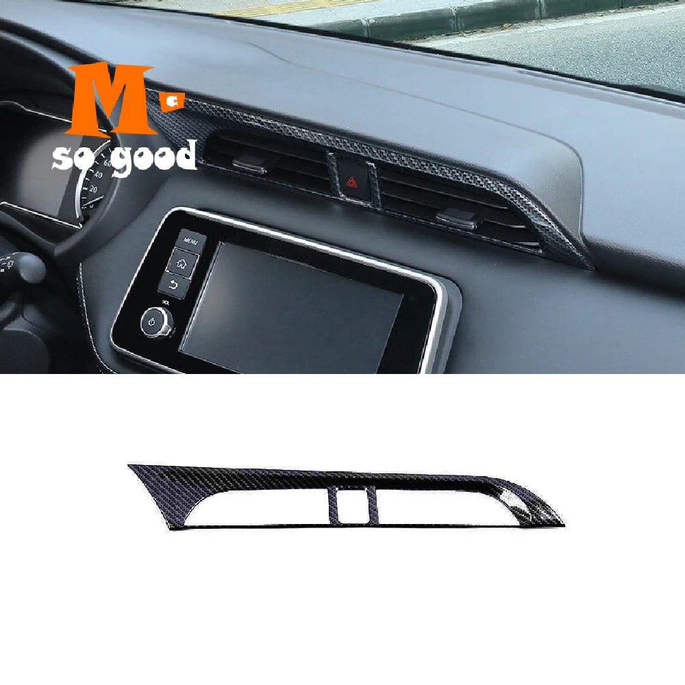 

2016 2017 2018 Car Middle Air Outlet Decoration Cover Trim Shell Accessories Interior Sticker ABS Moulding For Nissan Kicks