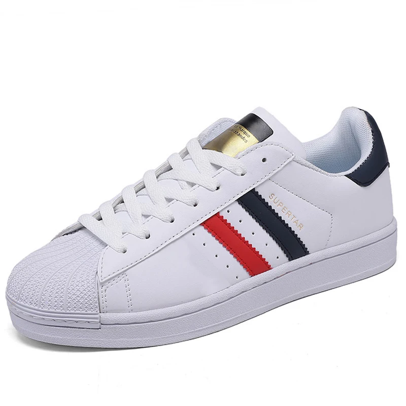 Lovers Men Shoes Nice Nice Leather Sneakers Mens Korean-style Stylish British-Style Versatile Women White Shoes Black Sports