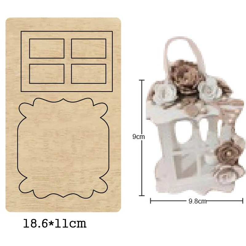 lantern handmade wood die cut 2020 new scrapbook craft cutting dies &wooden dies Suitable for common die cutting machines