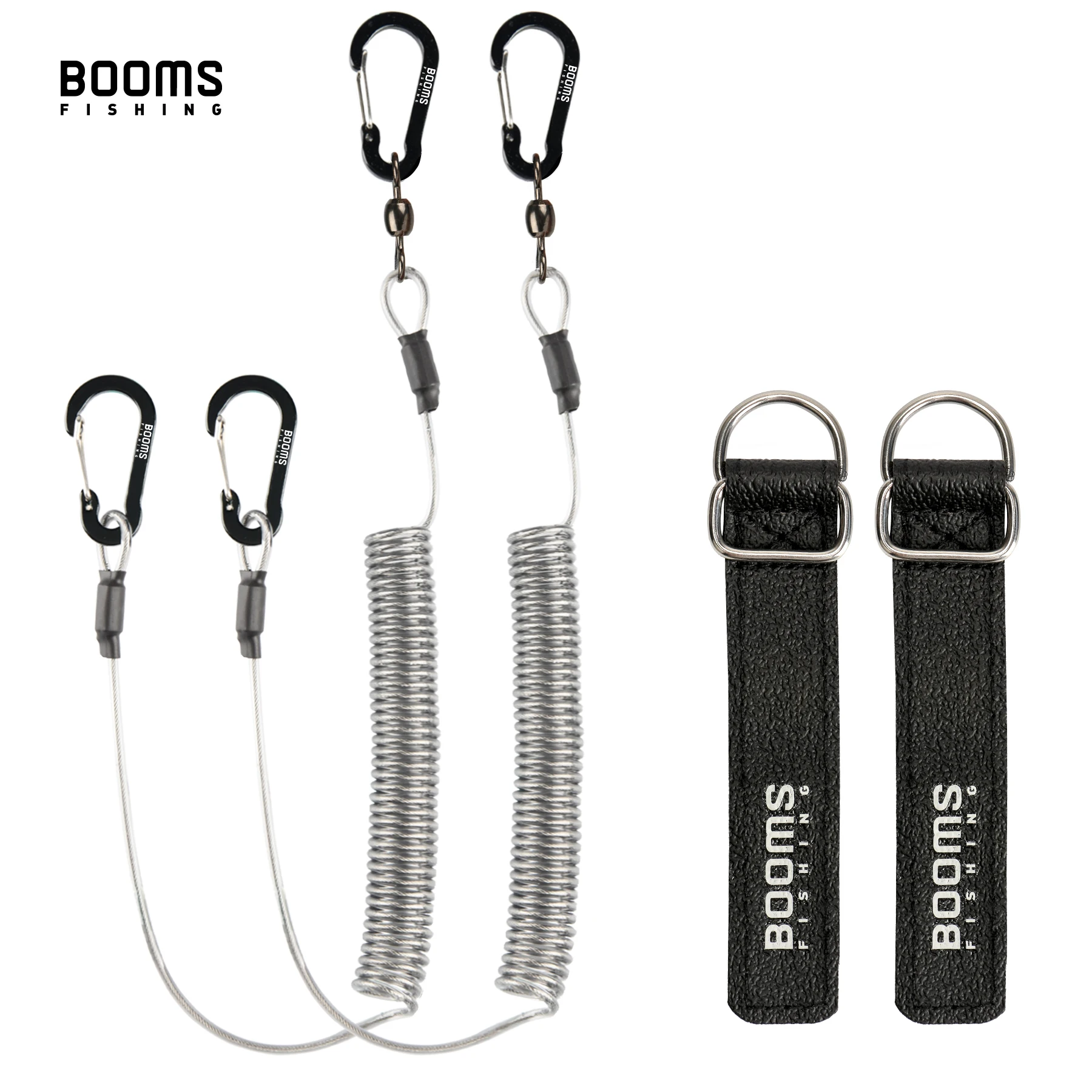 Booms Fishing T02RB1 Angelrute Tether Boot Kajak Paddel 2M Heavy Duty Elastizität Lanyard für Angelwerkzeuge Stangen Riemen 4 teile/satz – Detail 16