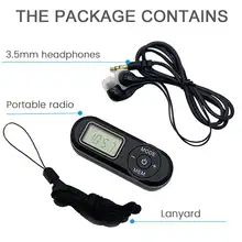 Portable FM radio with LCD display and neck strap #6