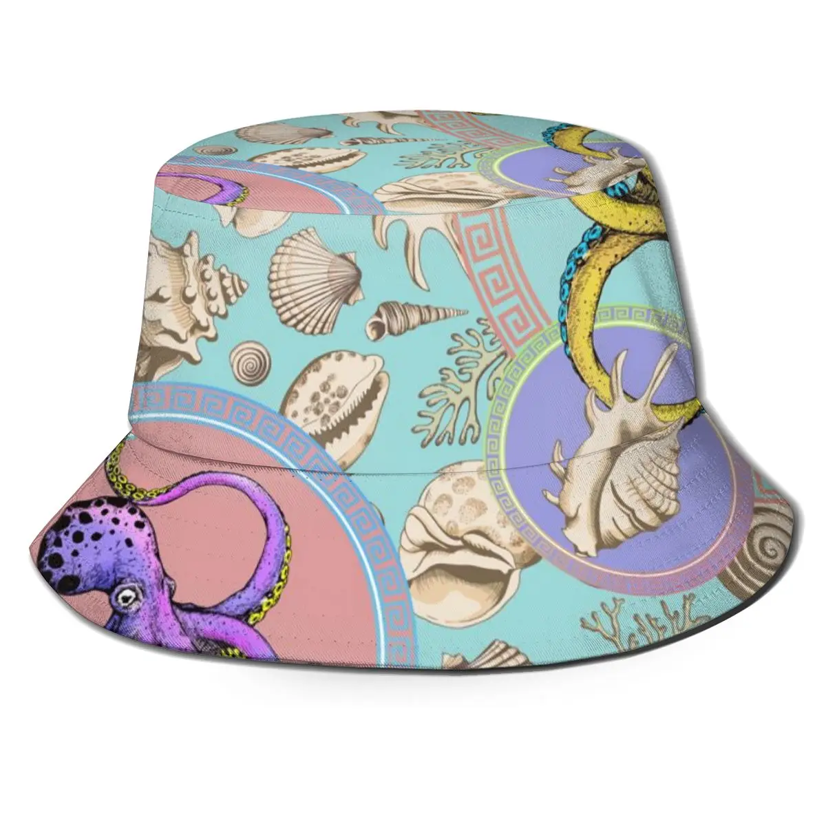 Fashion Women Fisherman Hats Female Spring And Summer Big Eaves European Floral Art Wild Outdoor Outing Sunbath Hat Dropshipping