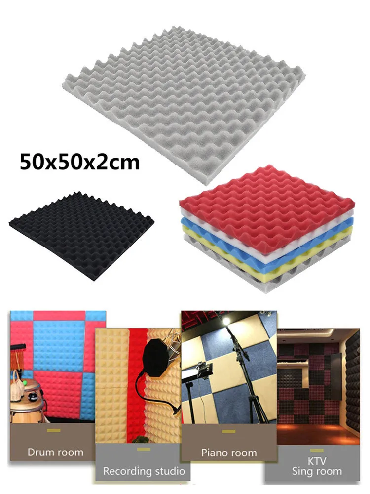 Acoustic Foam Panel Sound Stop Absorption Sponge Studio Ktv Soundproof 3d Studio Acoustic Foam Panel Wallpapers Christmas Decor